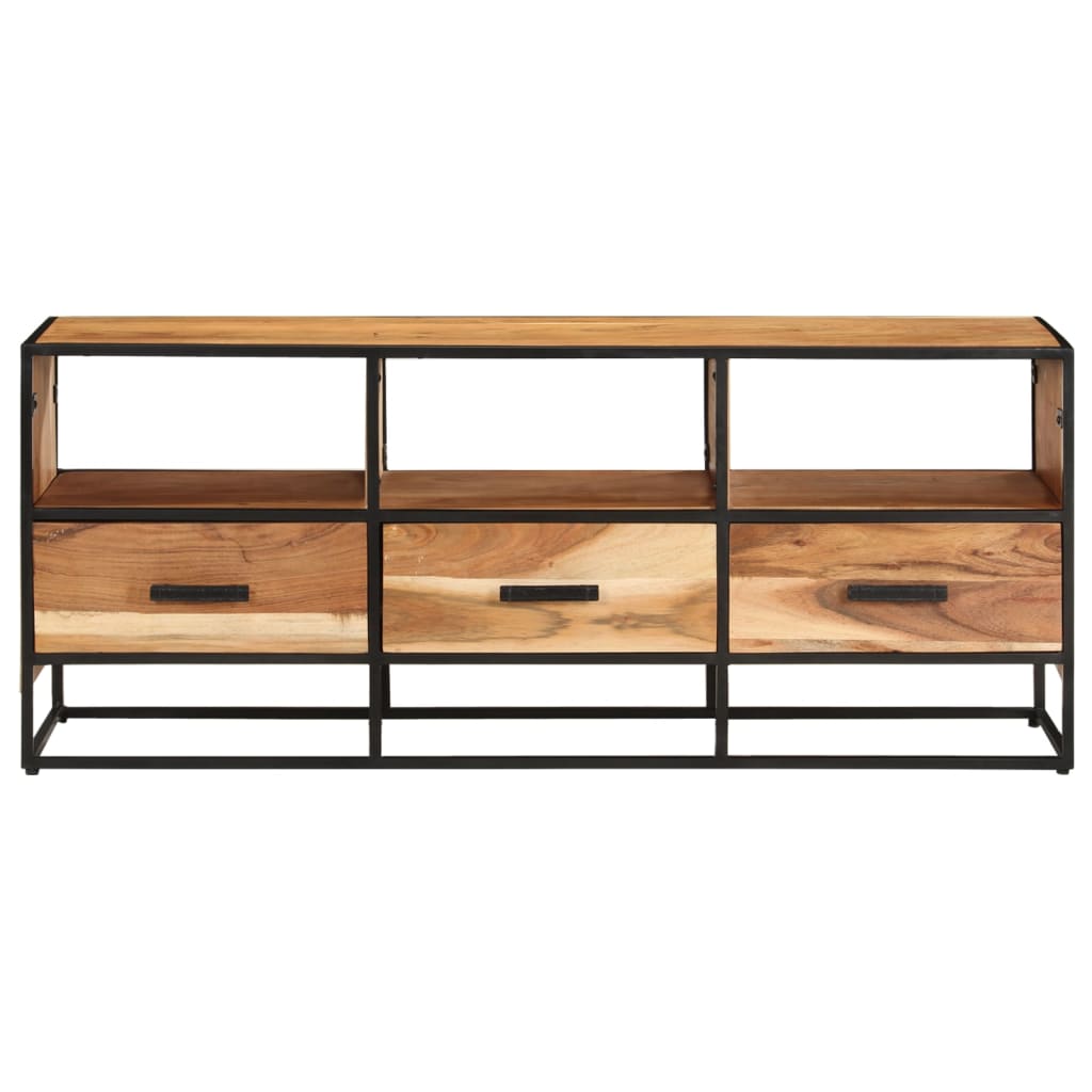 Meuble TV en Bois d'Acacia et Fer-La-Fabrique-Industrielle