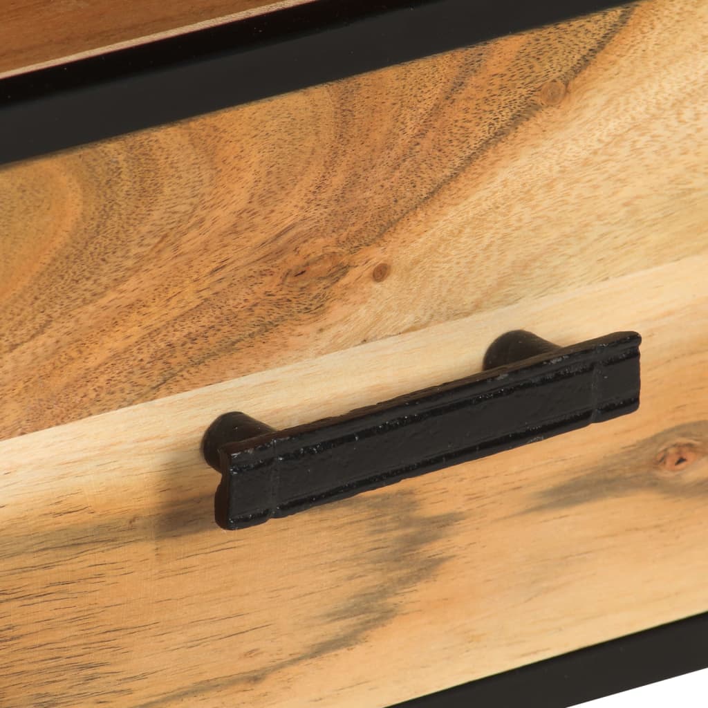 Meuble TV en Bois d'Acacia et Fer-La-Fabrique-Industrielle