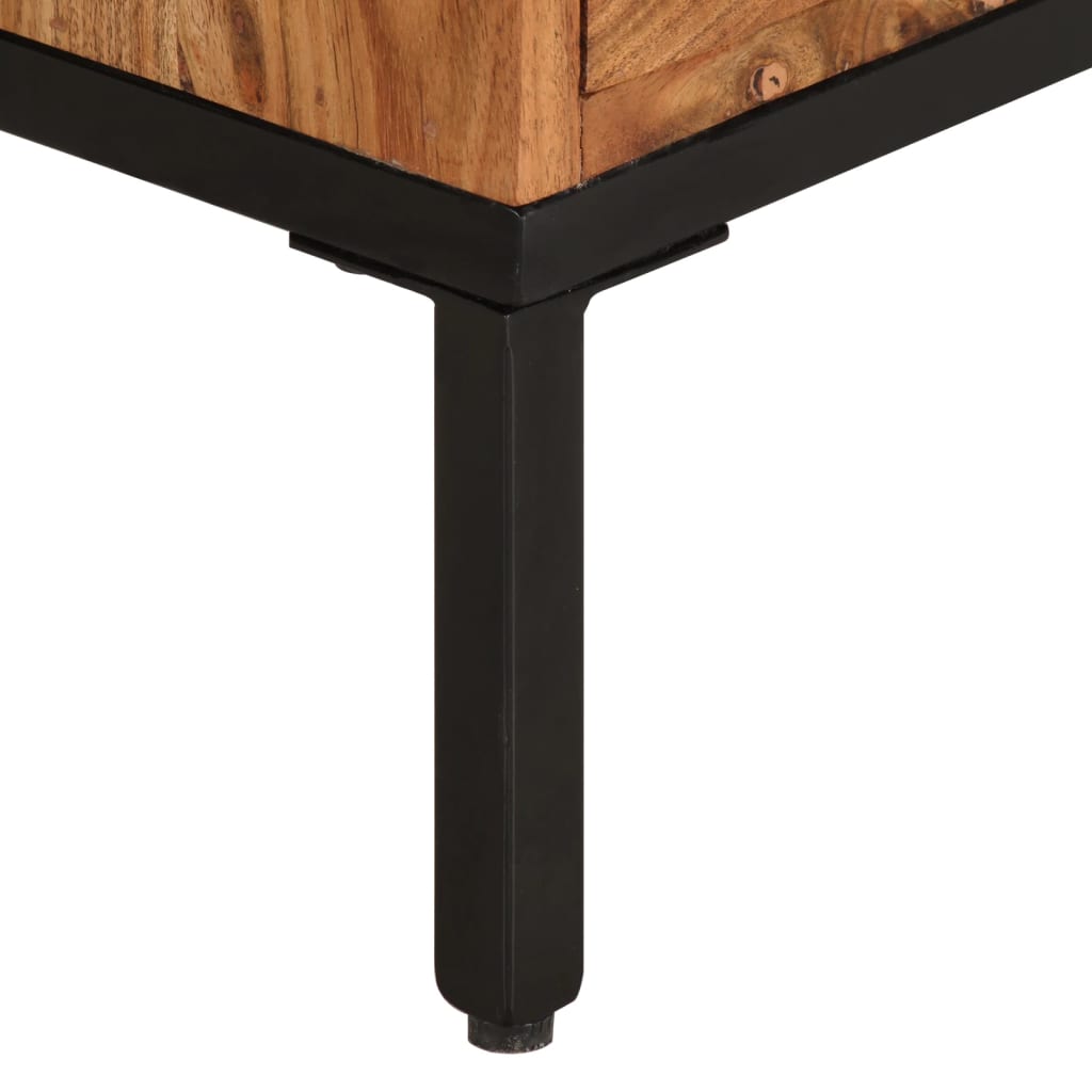 Meuble TV en Bois d'Acacia et Gris-La-Fabrique-Industrielle