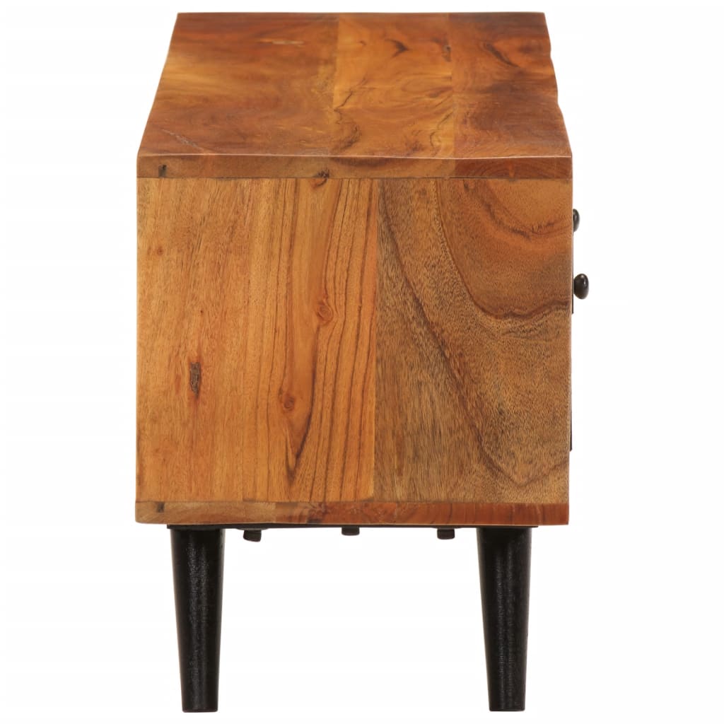 Meuble TV en bois d'acacia et pieds noirs-La-Fabrique-Industrielle