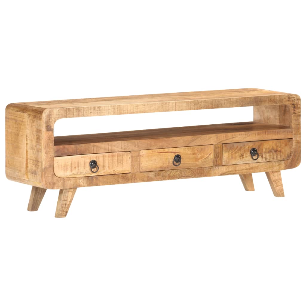 Meuble TV en Bois de Manguier Massif Brut-La-Fabrique-Industrielle