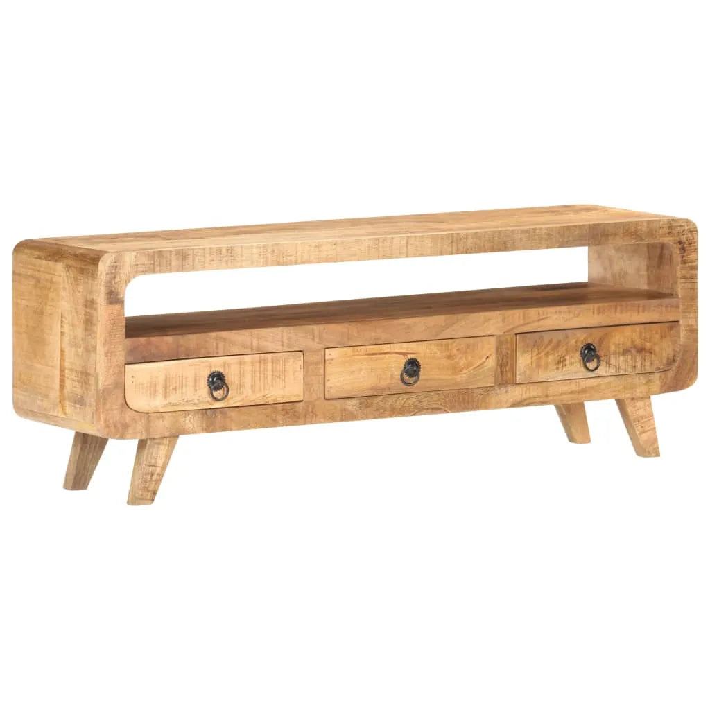 Meuble TV en Bois de Manguier Massif Brut-La-Fabrique-Industrielle