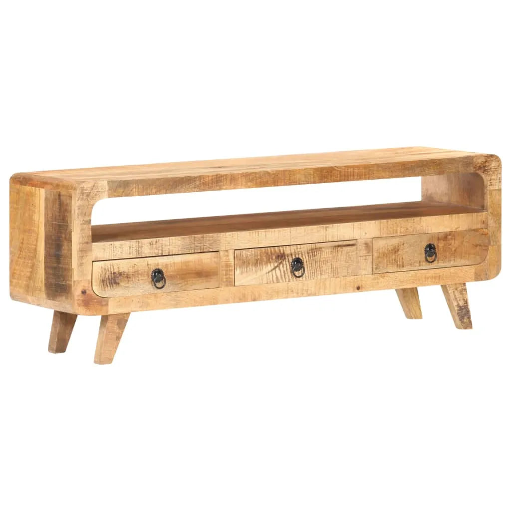 Meuble TV en Bois de Manguier Massif Brut-La-Fabrique-Industrielle