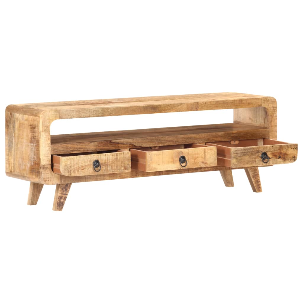 Meuble TV en Bois de Manguier Massif Brut-La-Fabrique-Industrielle