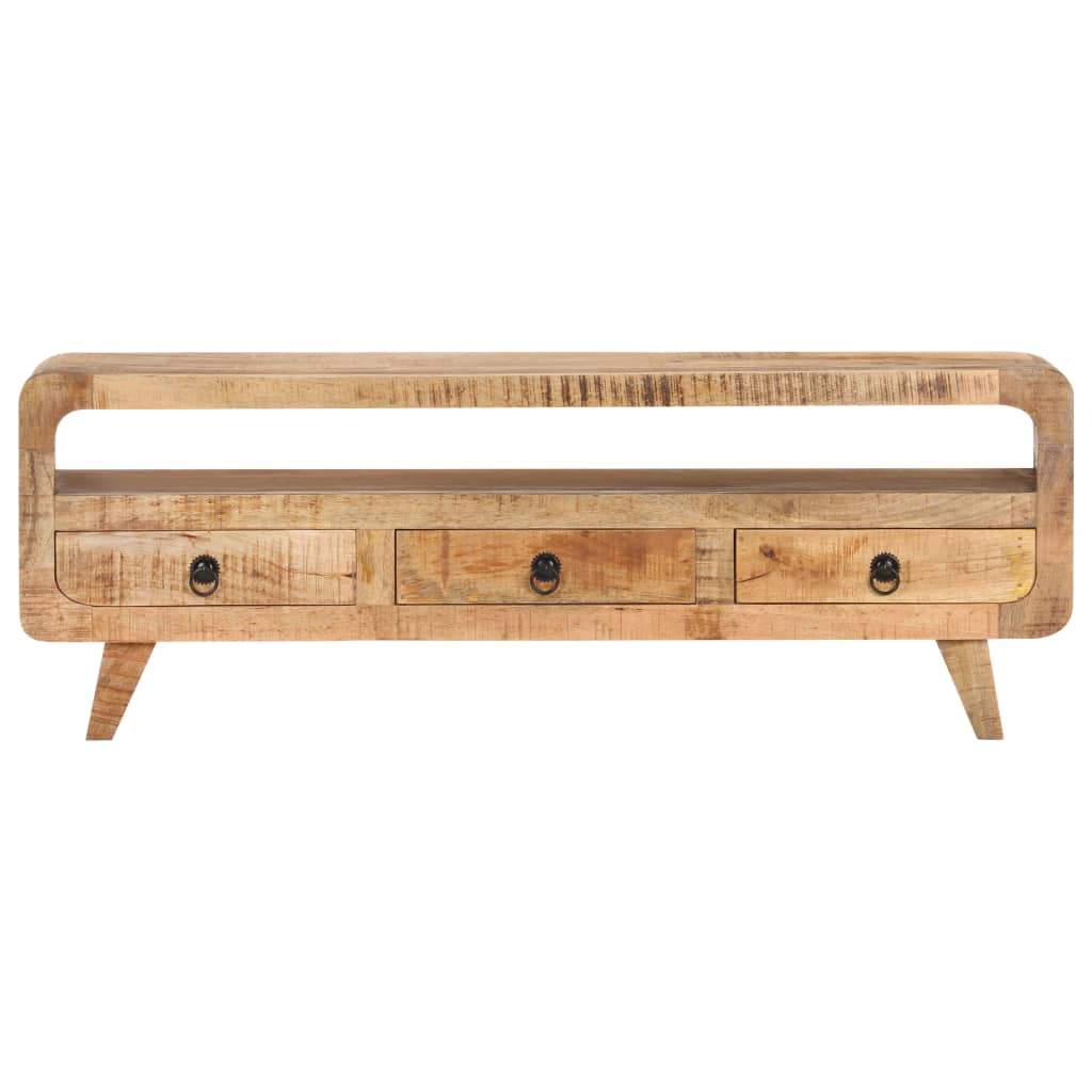 Meuble TV en Bois de Manguier Massif Brut-La-Fabrique-Industrielle