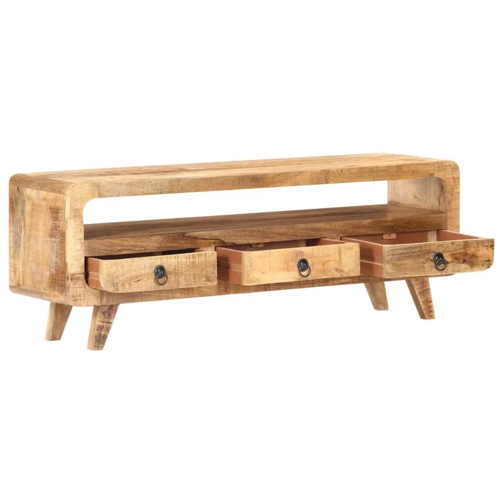 Meuble TV en Bois de Manguier Massif Brut-La-Fabrique-Industrielle