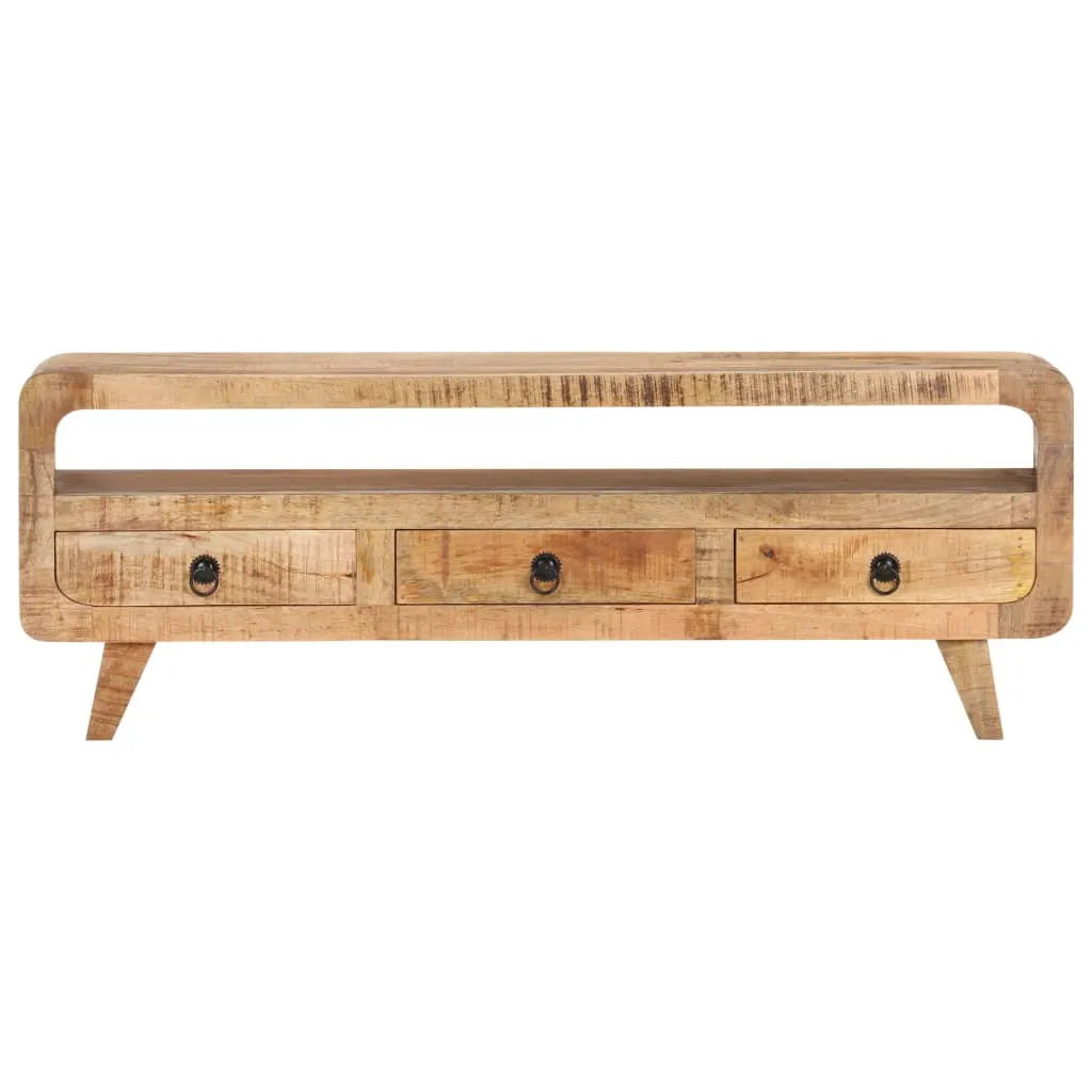 Meuble TV en Bois de Manguier Massif Brut-La-Fabrique-Industrielle