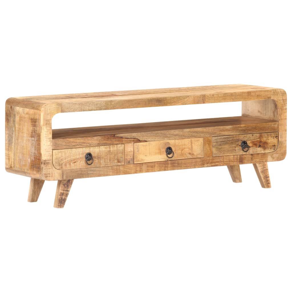 Meuble TV en Bois de Manguier Massif Brut-La-Fabrique-Industrielle