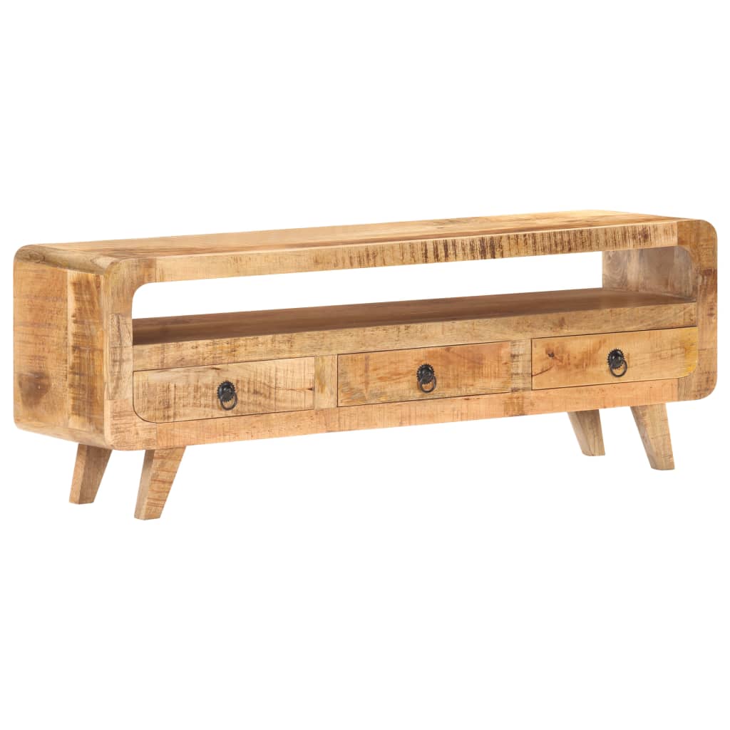 Meuble TV en Bois de Manguier Massif Brut-La-Fabrique-Industrielle