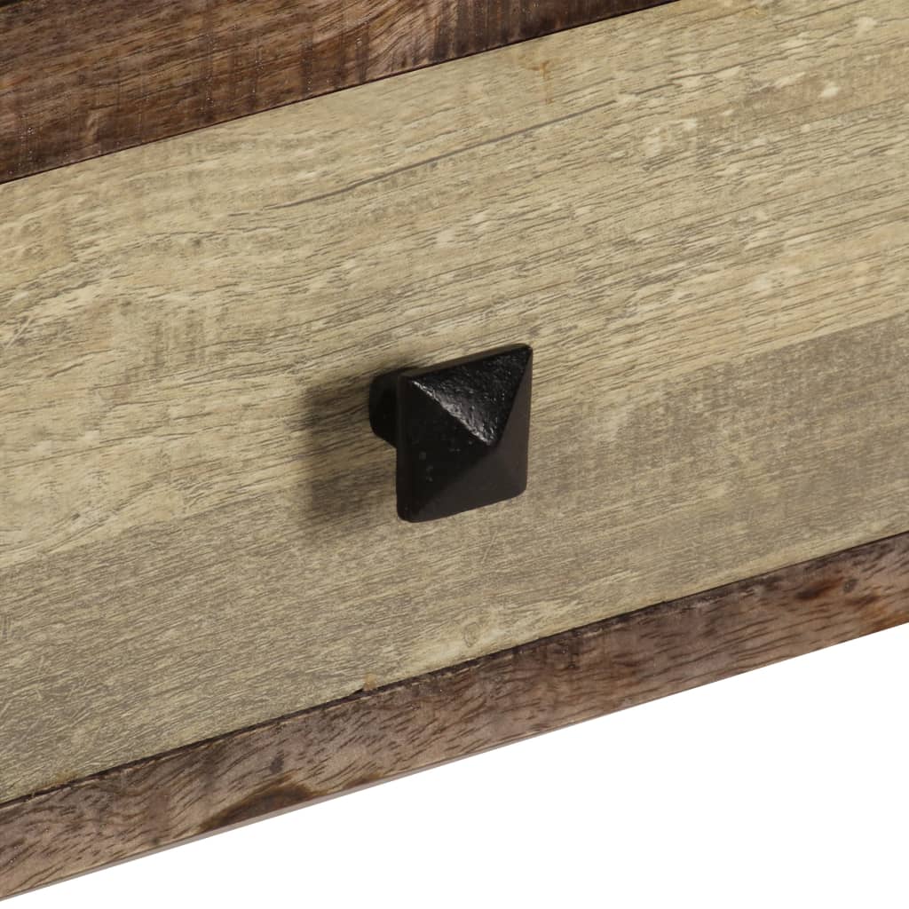 Meuble TV en Bois de Manguier Massif au Style Industriel-La-Fabrique-Industrielle