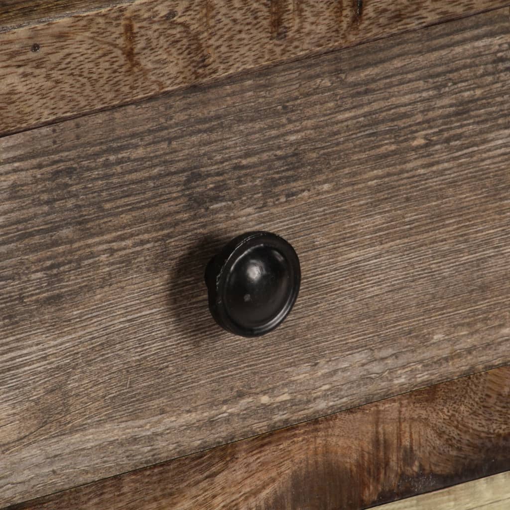 Meuble TV en Bois de Manguier Massif au Style Industriel-La-Fabrique-Industrielle