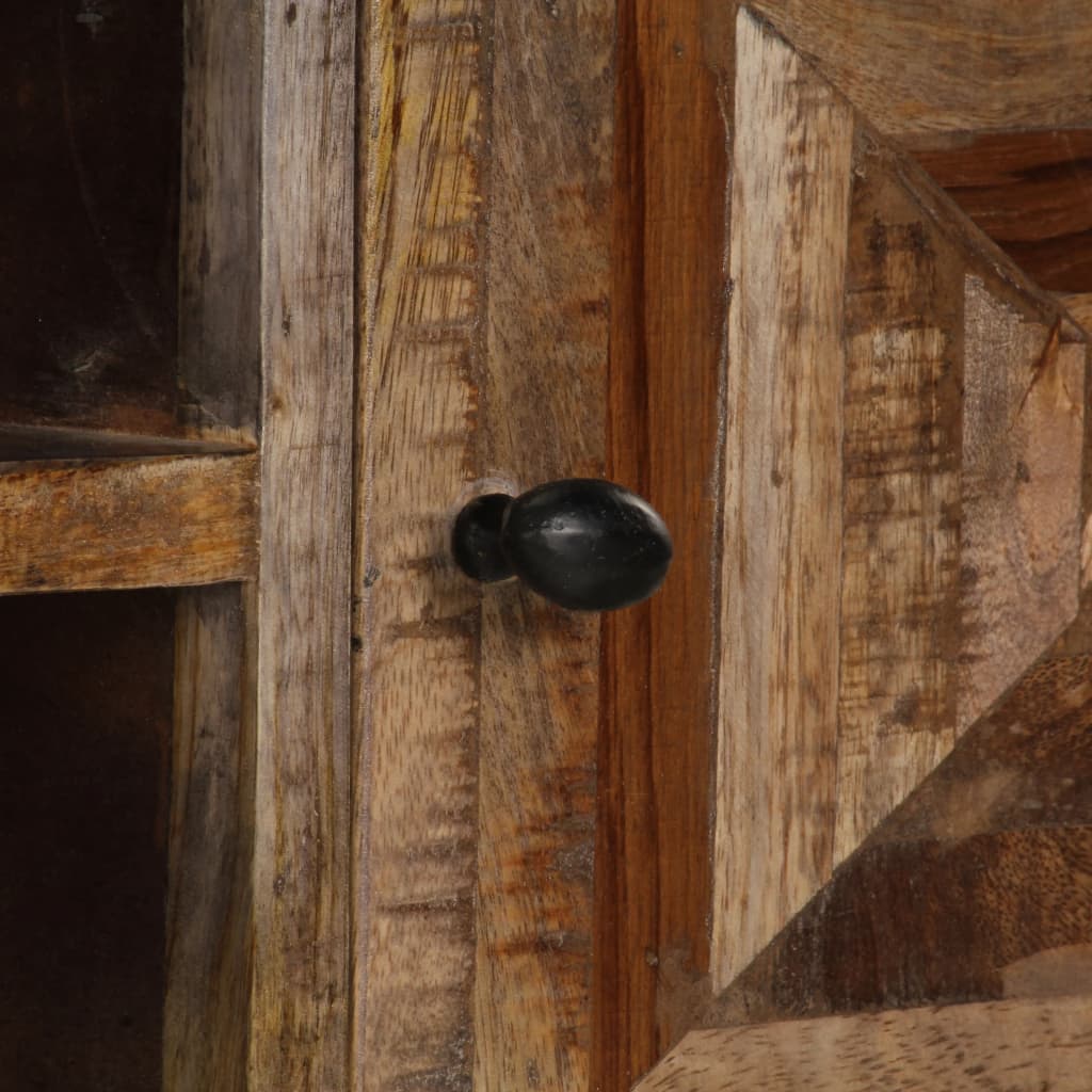 Meuble TV en Bois de Manguier Massif au Style Industriel-La-Fabrique-Industrielle