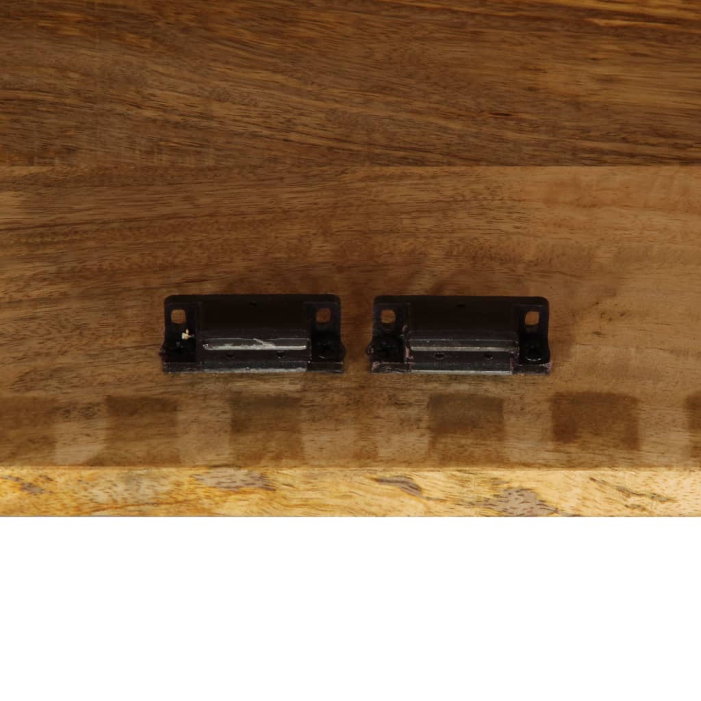 Meuble TV en Bois de Manguier Massif et Fer-La-Fabrique-Industrielle