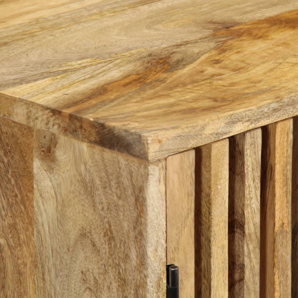 Meuble TV en Bois de Manguier Massif et Fer-La-Fabrique-Industrielle