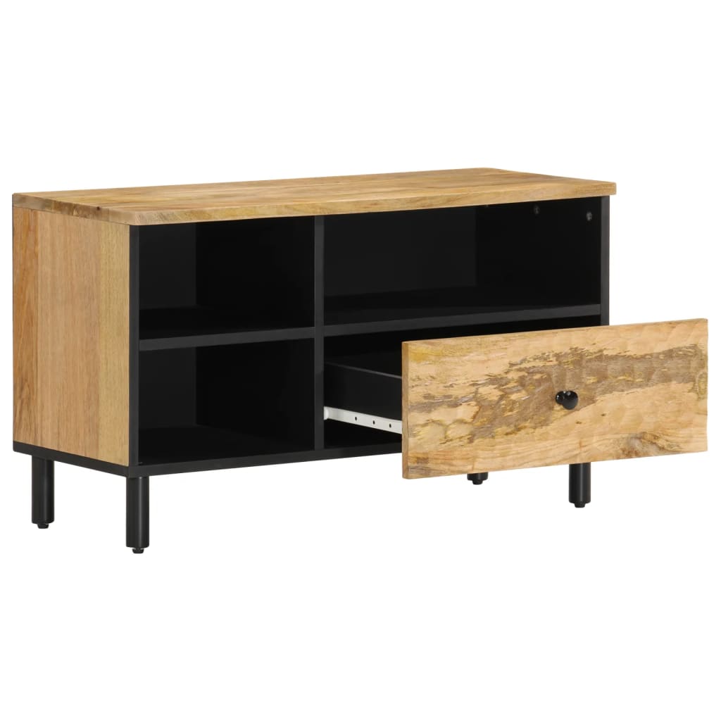 Meuble TV en Bois de Manguier au Style Industriel-La-Fabrique-Industrielle