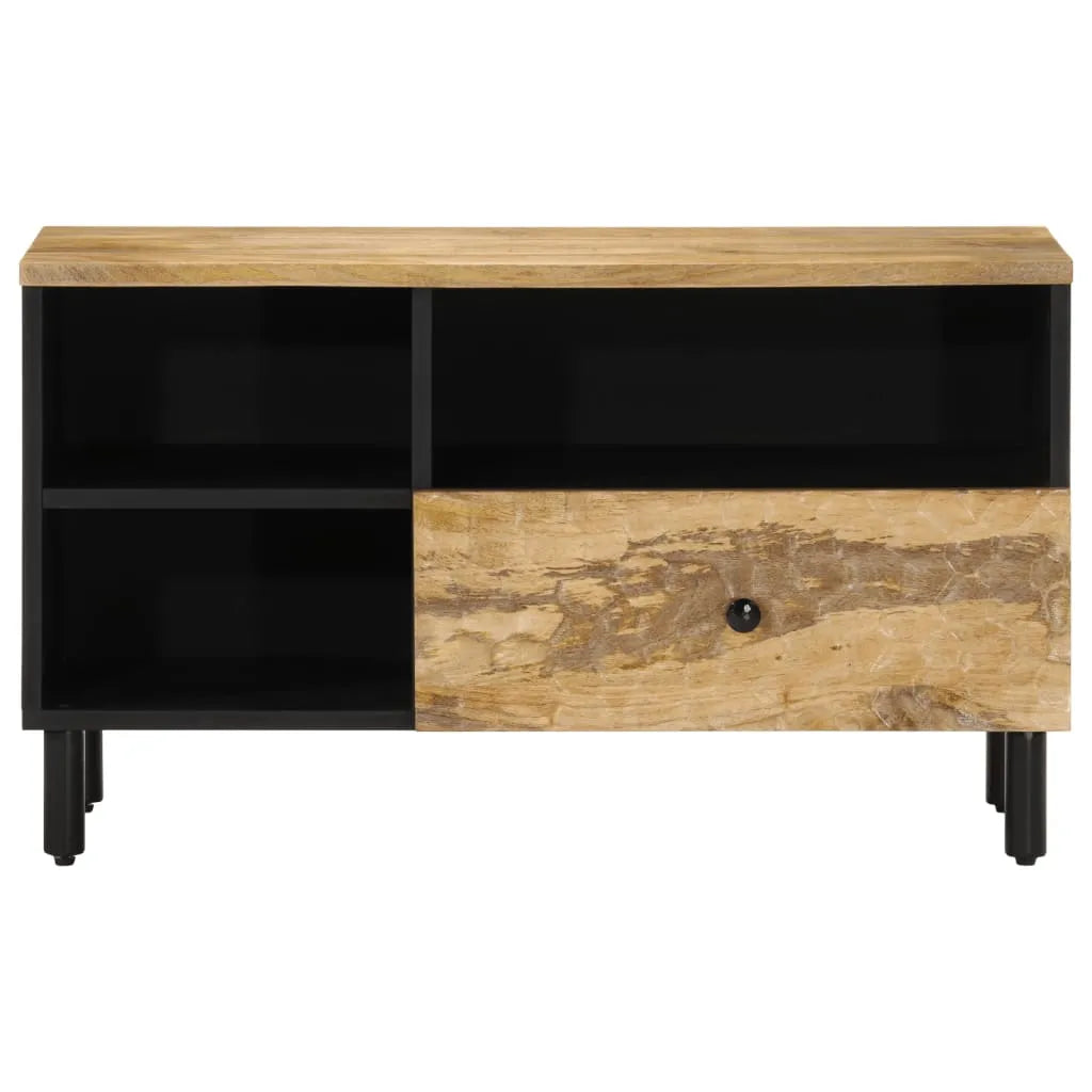 Meuble TV en Bois de Manguier au Style Industriel-La-Fabrique-Industrielle