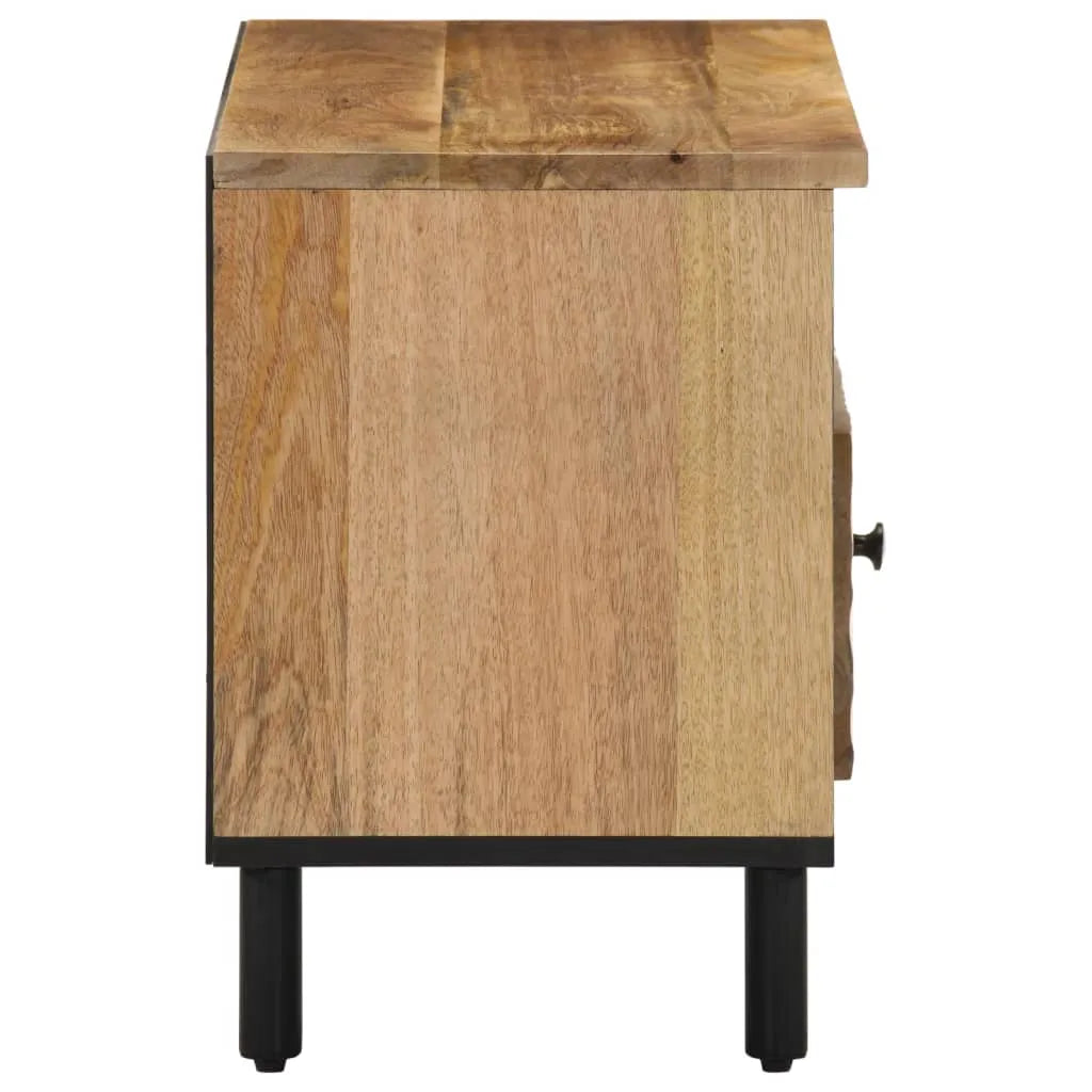 Meuble TV en Bois de Manguier au Style Industriel-La-Fabrique-Industrielle