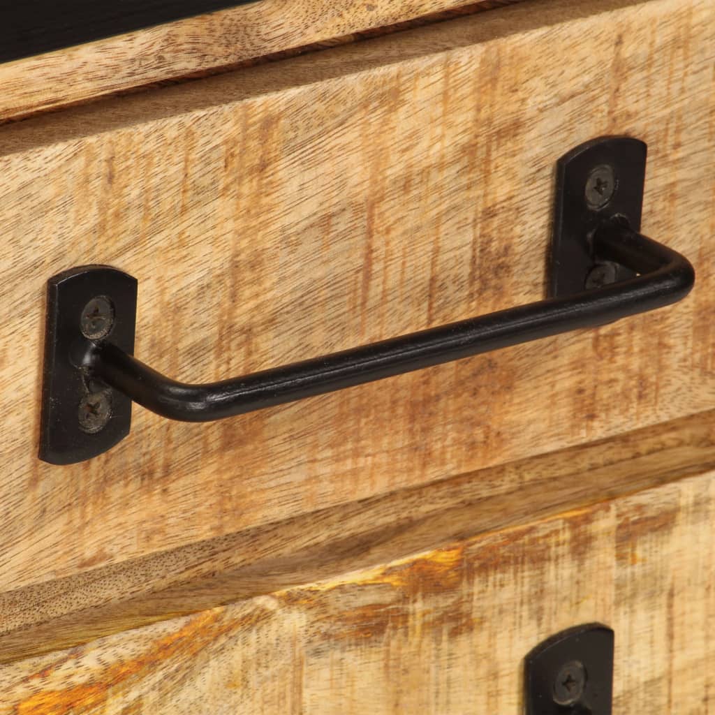 Meuble TV en bois de manguier et acier industriel-La-Fabrique-Industrielle