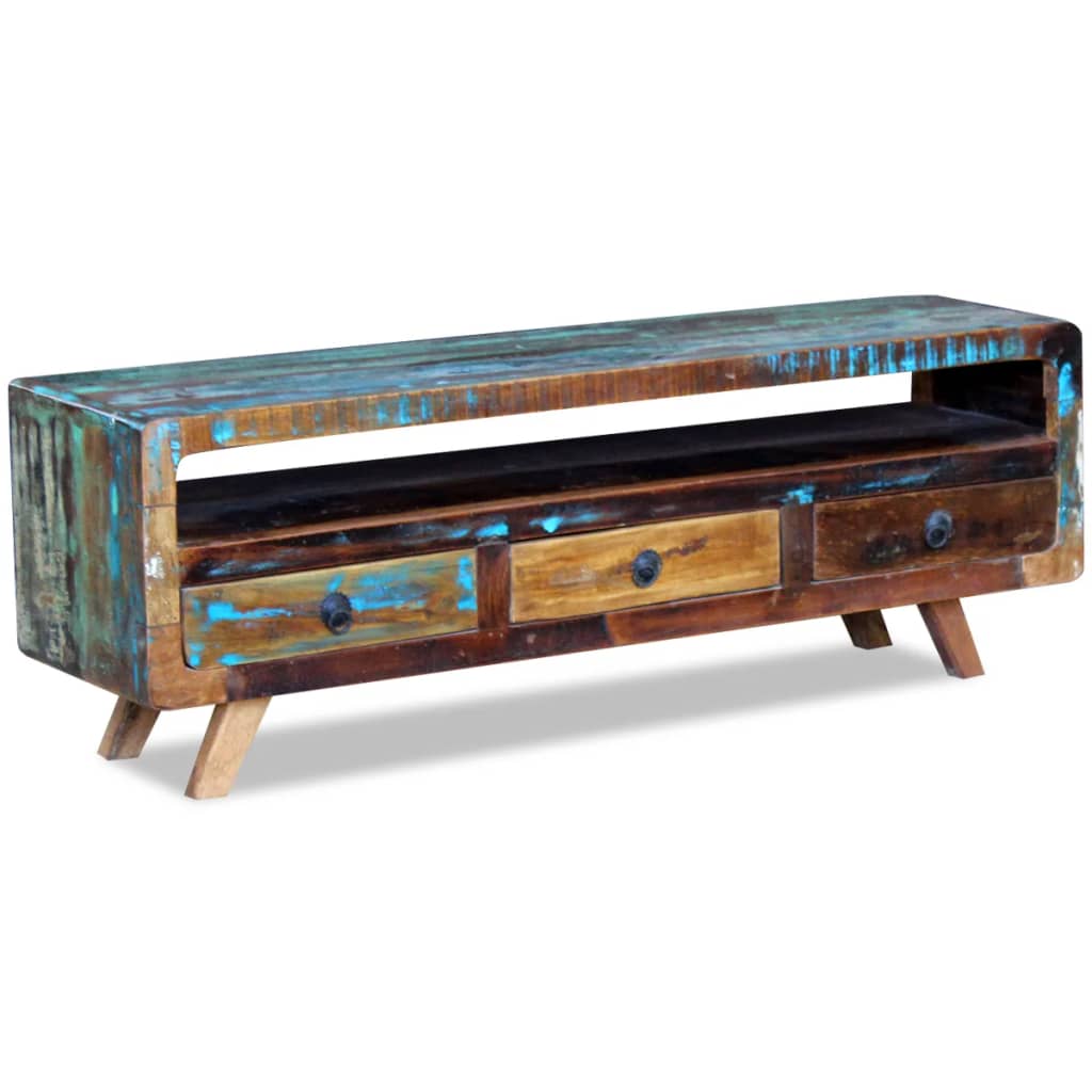 Meuble TV en Bois de Récupération au Style Industriel-La-Fabrique-Industrielle