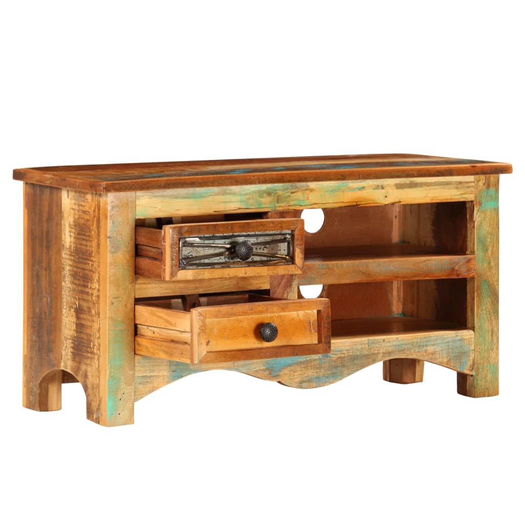 Meuble TV en Bois de Récupération au Style Industriel-La-Fabrique-Industrielle