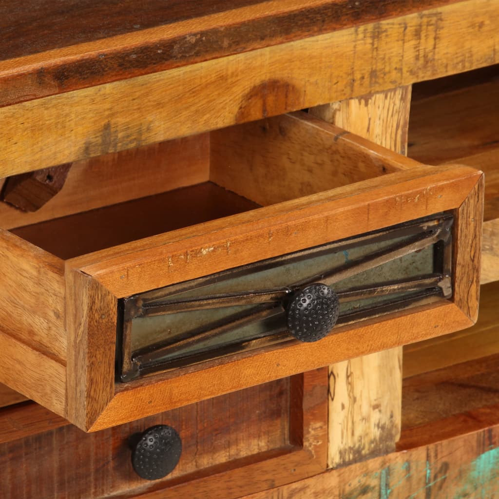 Meuble TV en Bois de Récupération au Style Industriel-La-Fabrique-Industrielle