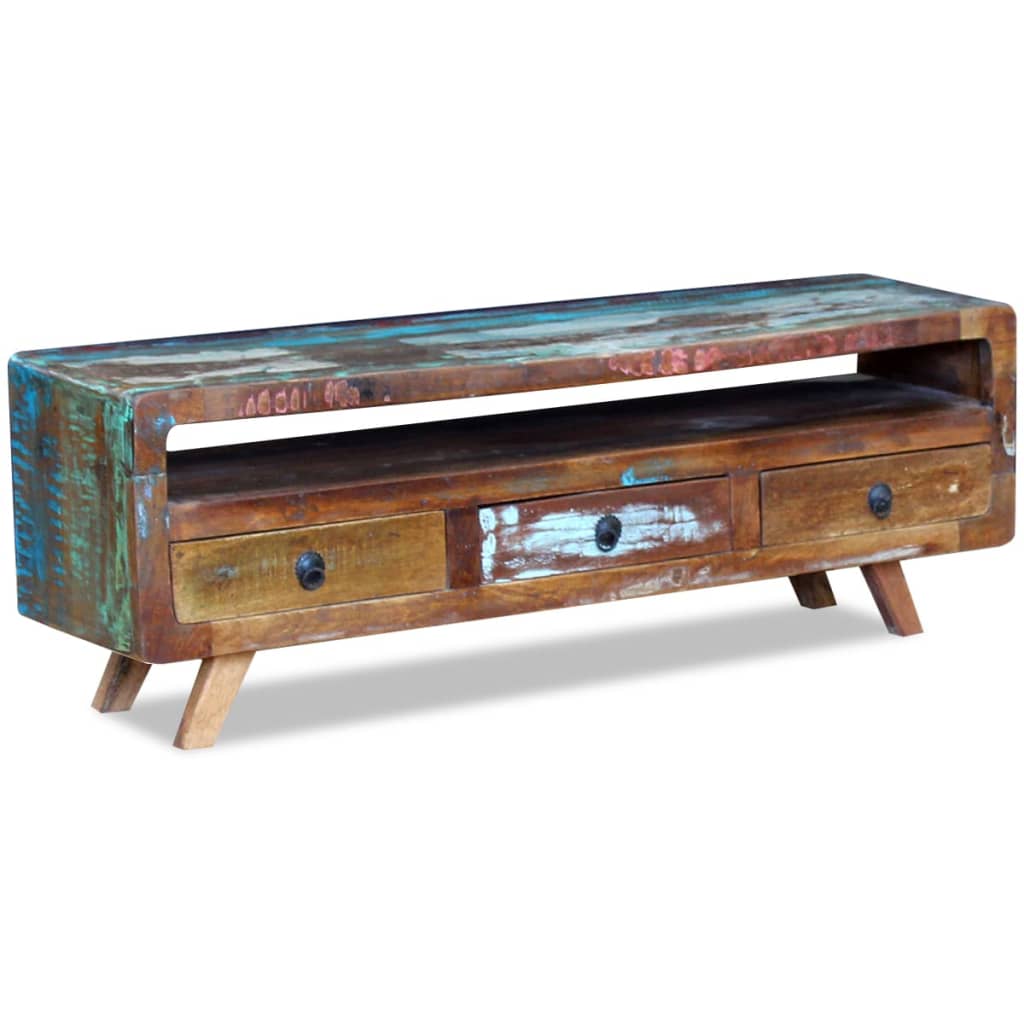 Meuble TV en Bois de Récupération au Style Industriel-La-Fabrique-Industrielle