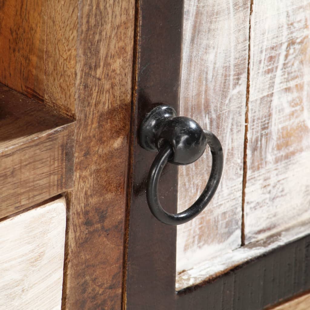 Meuble TV en Bois de Récupération et Acier 120 cm-La-Fabrique-Industrielle