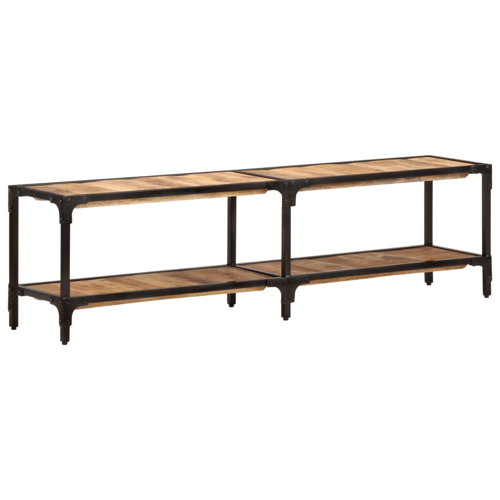 Meuble TV en Bois et Fer Massif-150 cm-bois de manguier massif-1-La-Fabrique-Industrielle