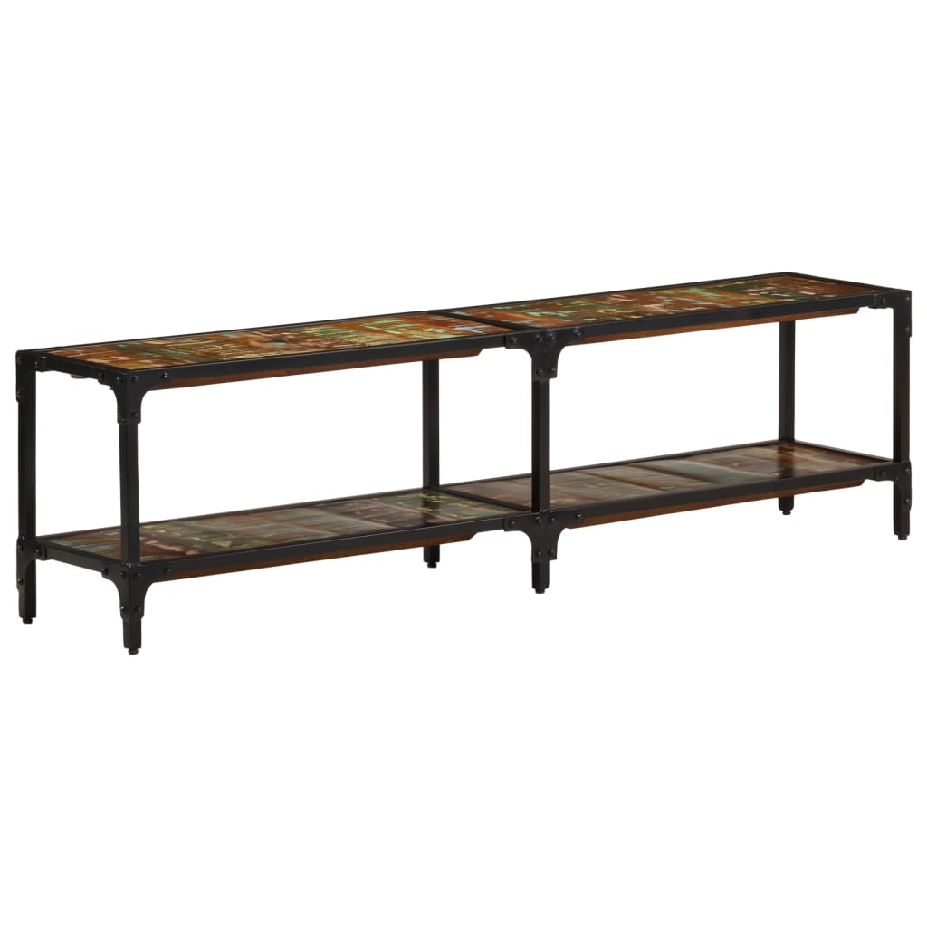 Meuble TV en Bois et Fer Massif-150 cm-bois de récupération massif-1-La-Fabrique-Industrielle