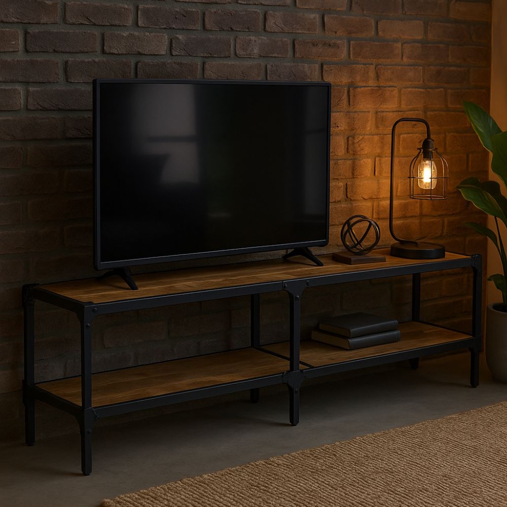 Meuble TV en Bois et Fer Massif-La Fabrique Industrielle
