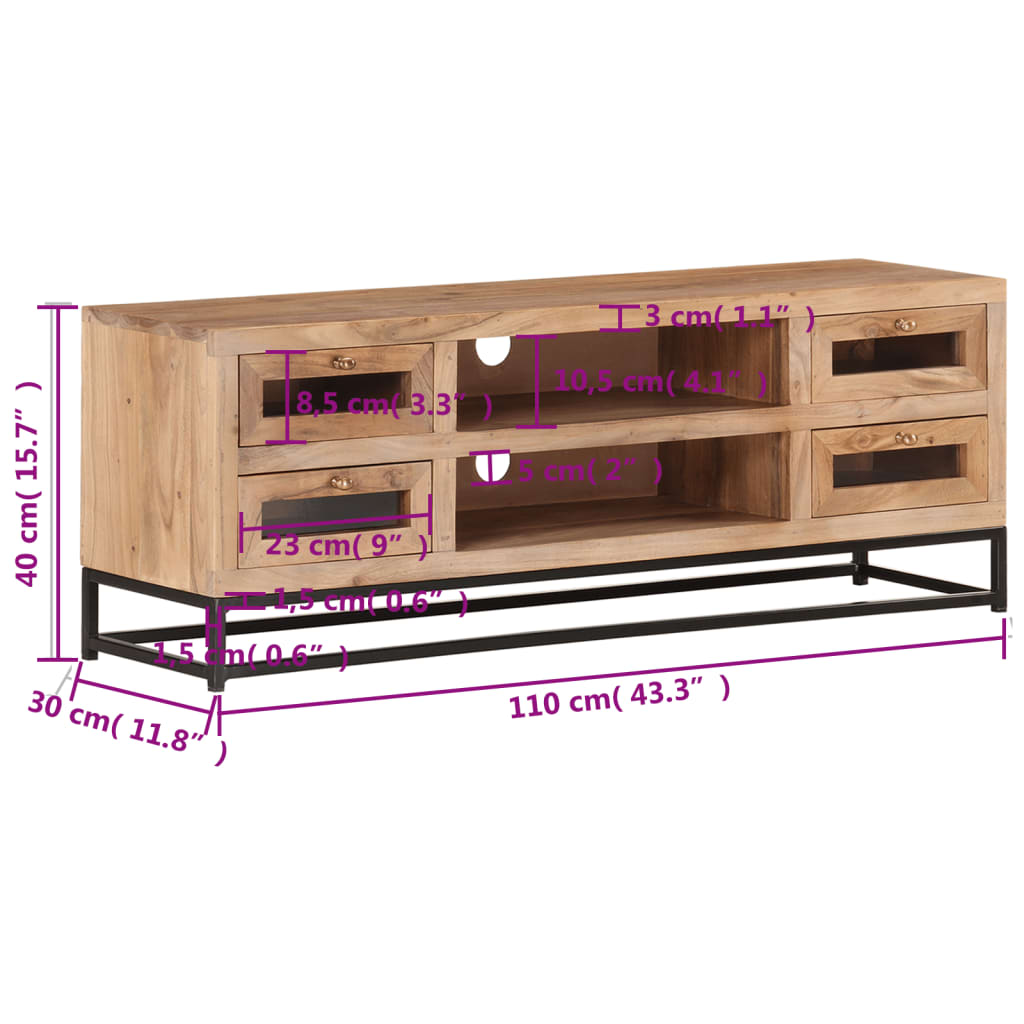 Meuble TV en Bois et Métal Style Industriel-La-Fabrique-Industrielle