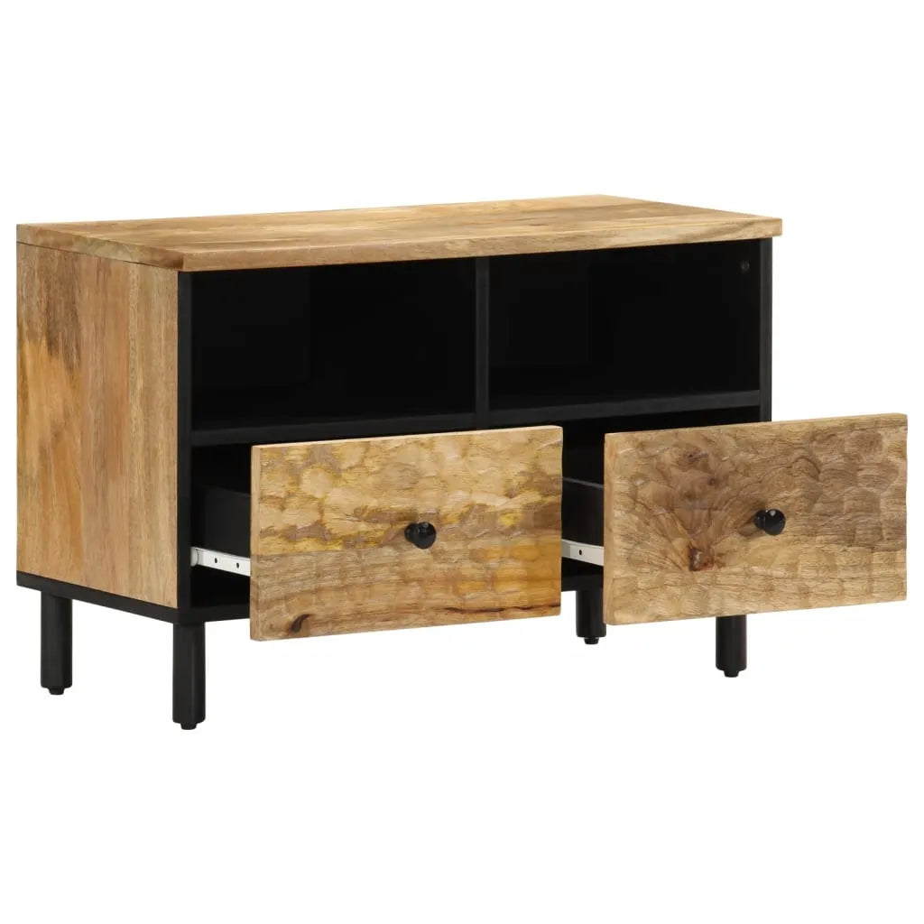 Meuble TV en Bois de Manguier au Style Industriel-La-Fabrique-Industrielle