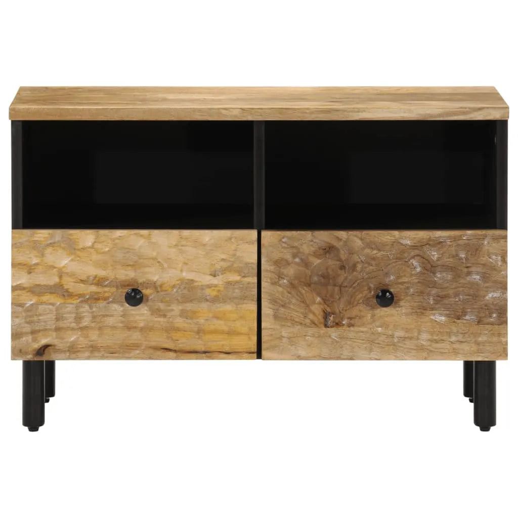 Meuble TV en Bois de Manguier au Style Industriel-La-Fabrique-Industrielle