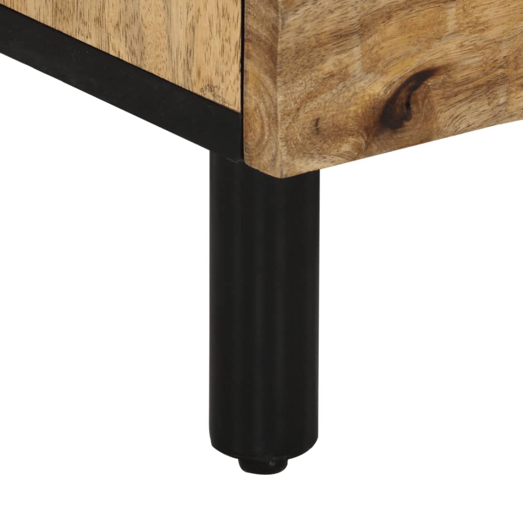 Meuble TV en Bois de Manguier au Style Industriel-La-Fabrique-Industrielle