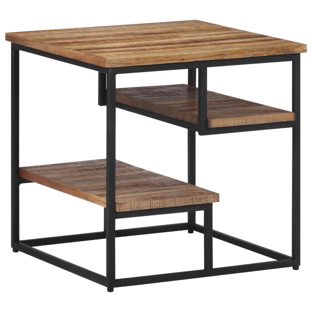 Meuble TV en Teck Massif au Style Industriel-1-50 x 50 x 50 cm-La-Fabrique-Industrielle