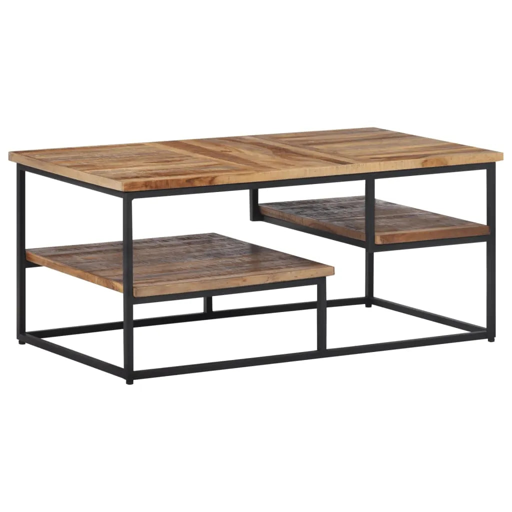 Meuble TV en Teck Massif au Style Industriel-1-90 x 50 x 39 cm-La-Fabrique-Industrielle