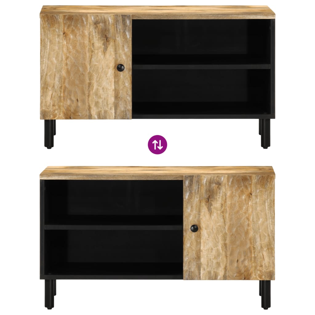 Meuble TV en bois de manguier au style industriel-La-Fabrique-Industrielle