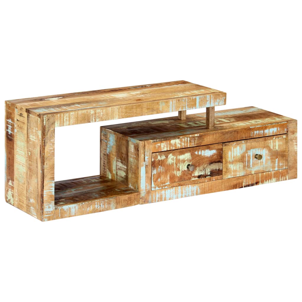 Meuble TV en bois de récupération au style industriel 120 cm-La-Fabrique-Industrielle