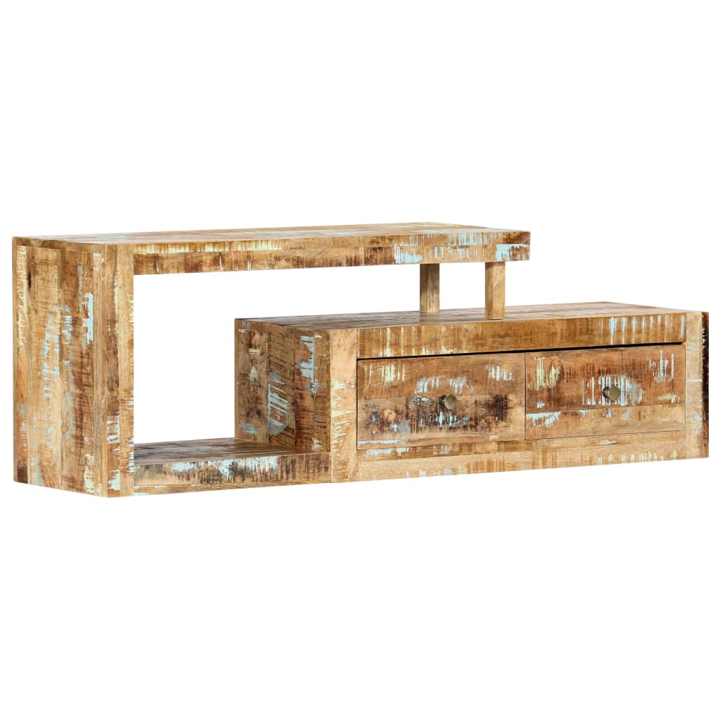 Meuble TV en bois de récupération au style industriel 120 cm-La-Fabrique-Industrielle