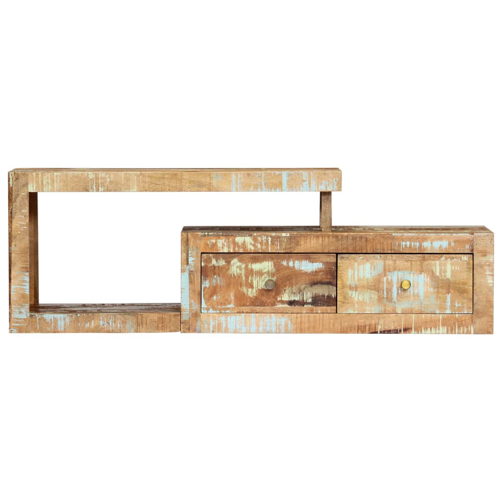 Meuble TV en bois de récupération au style industriel 120 cm-La-Fabrique-Industrielle