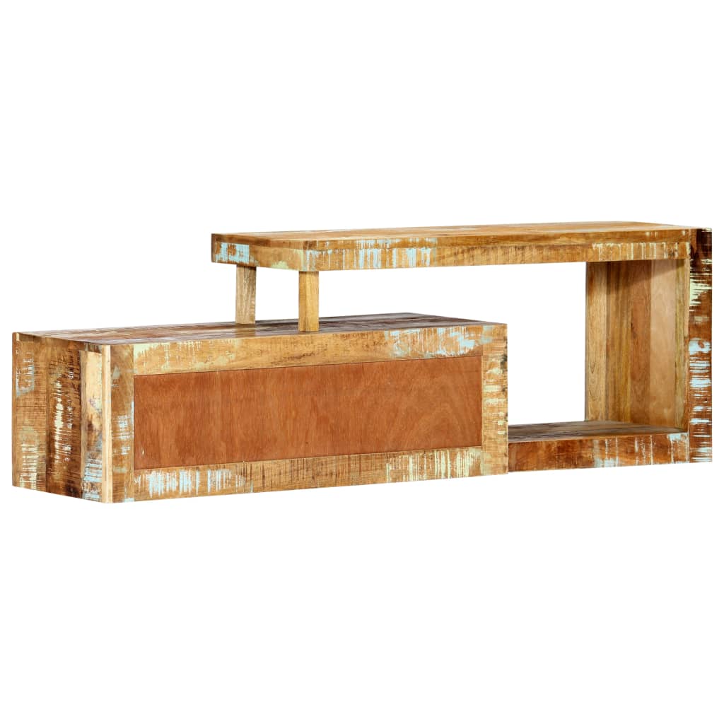Meuble TV en bois de récupération au style industriel 120 cm-La-Fabrique-Industrielle