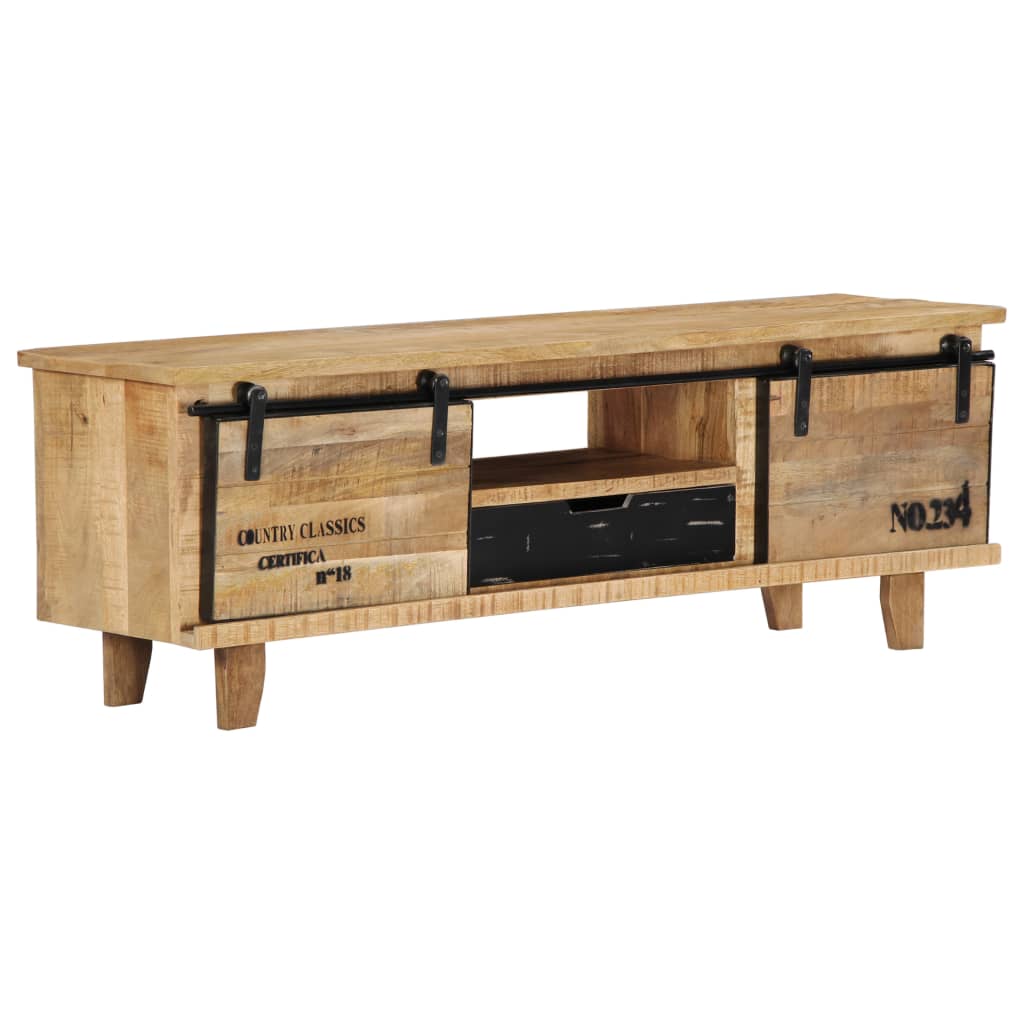 Meuble TV en bois massif au style industriel-La-Fabrique-Industrielle