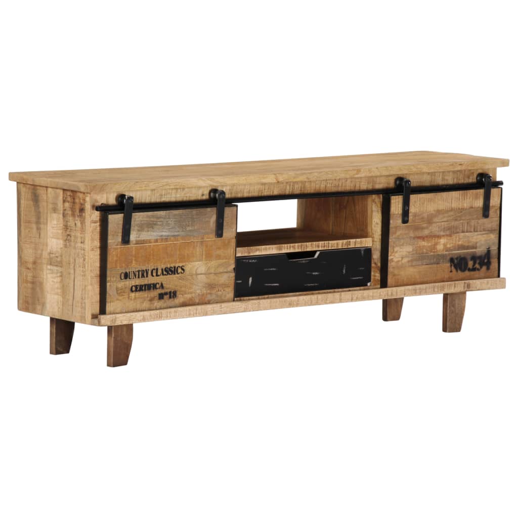 Meuble TV en bois massif au style industriel-La-Fabrique-Industrielle