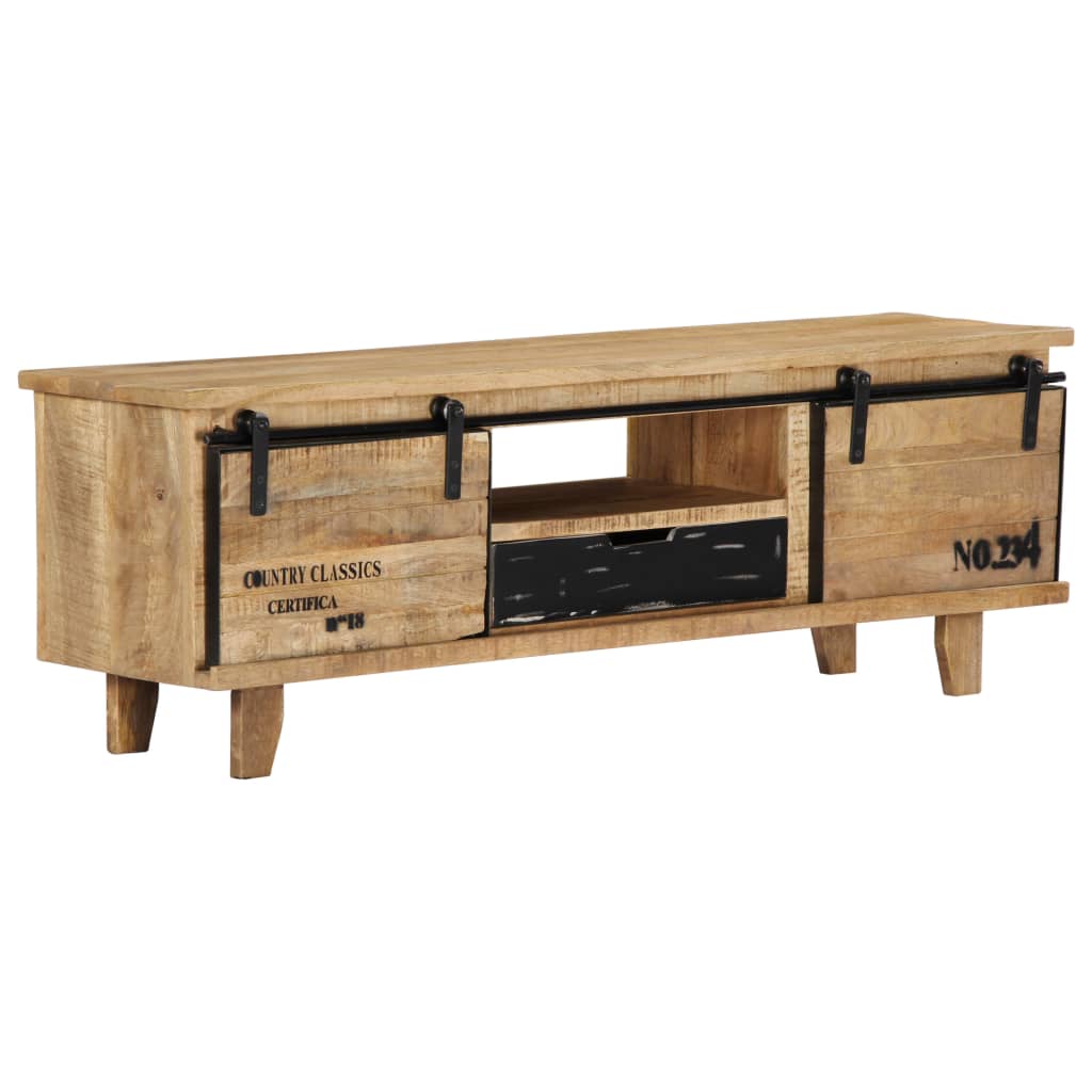 Meuble TV en bois massif au style industriel-La-Fabrique-Industrielle