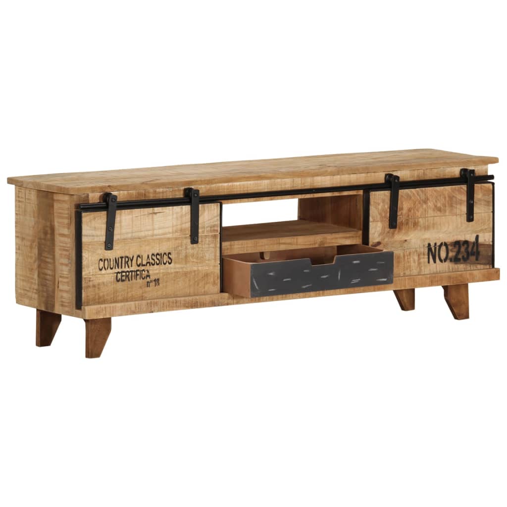 Meuble TV en bois massif au style industriel-La-Fabrique-Industrielle