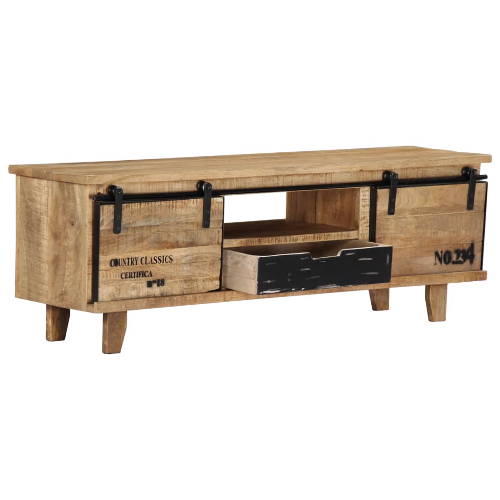 Meuble TV en bois massif au style industriel-La-Fabrique-Industrielle