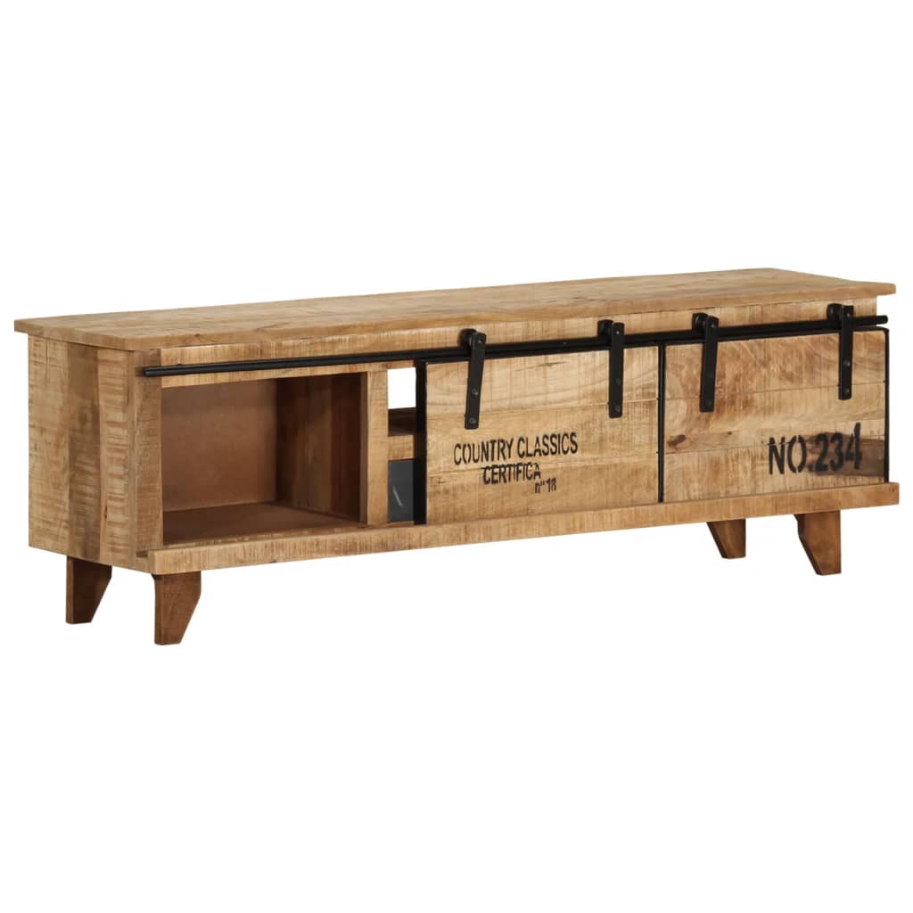 Meuble TV en bois massif au style industriel-La-Fabrique-Industrielle