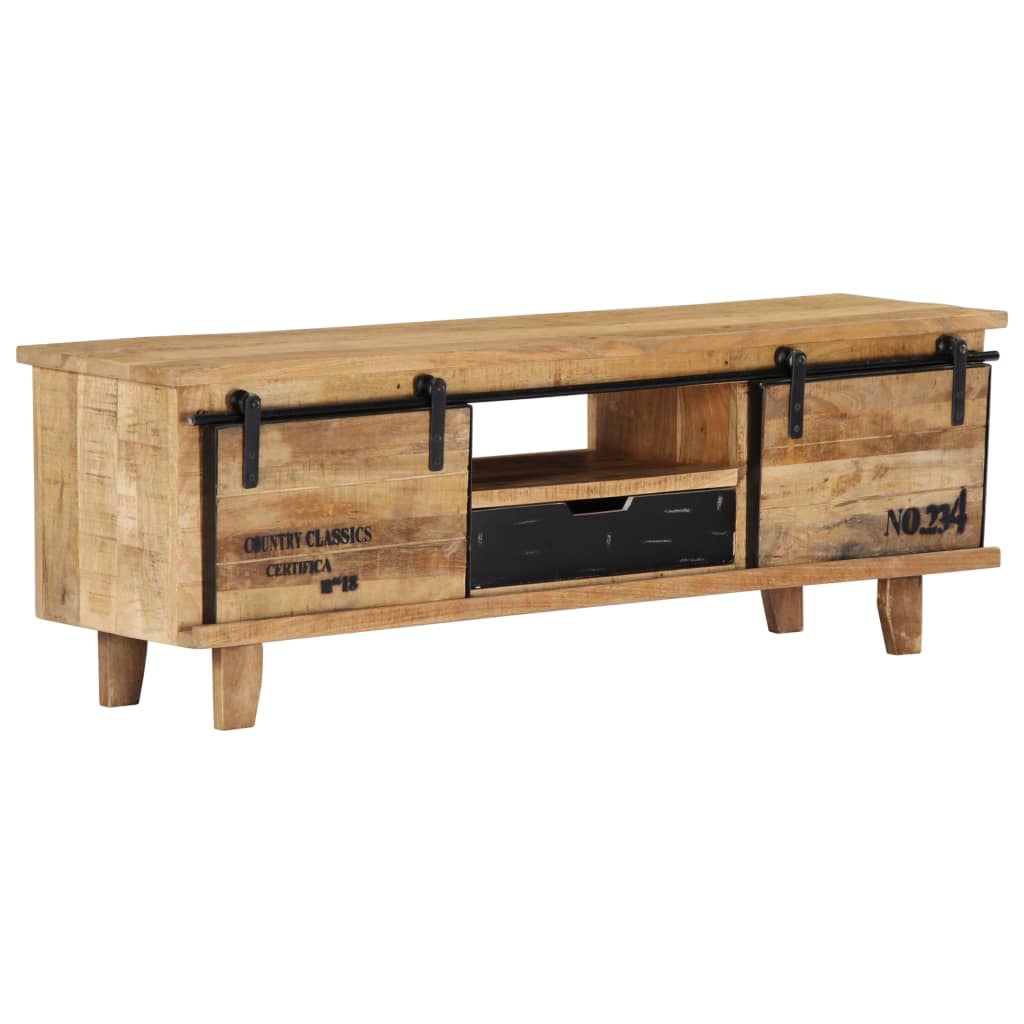 Meuble TV en bois massif au style industriel-La-Fabrique-Industrielle