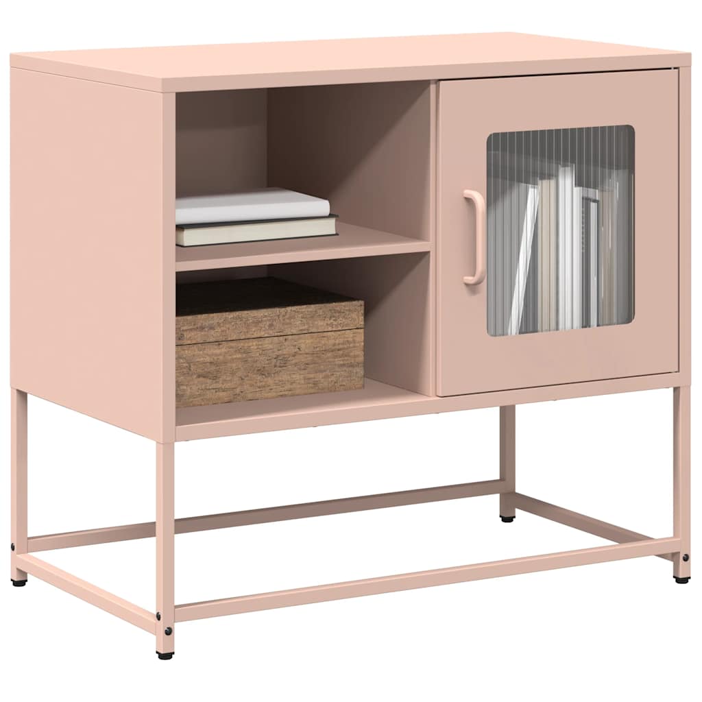 Meuble TV en fer forgé au design industriel-Rose-68 cm-1-La-Fabrique-Industrielle