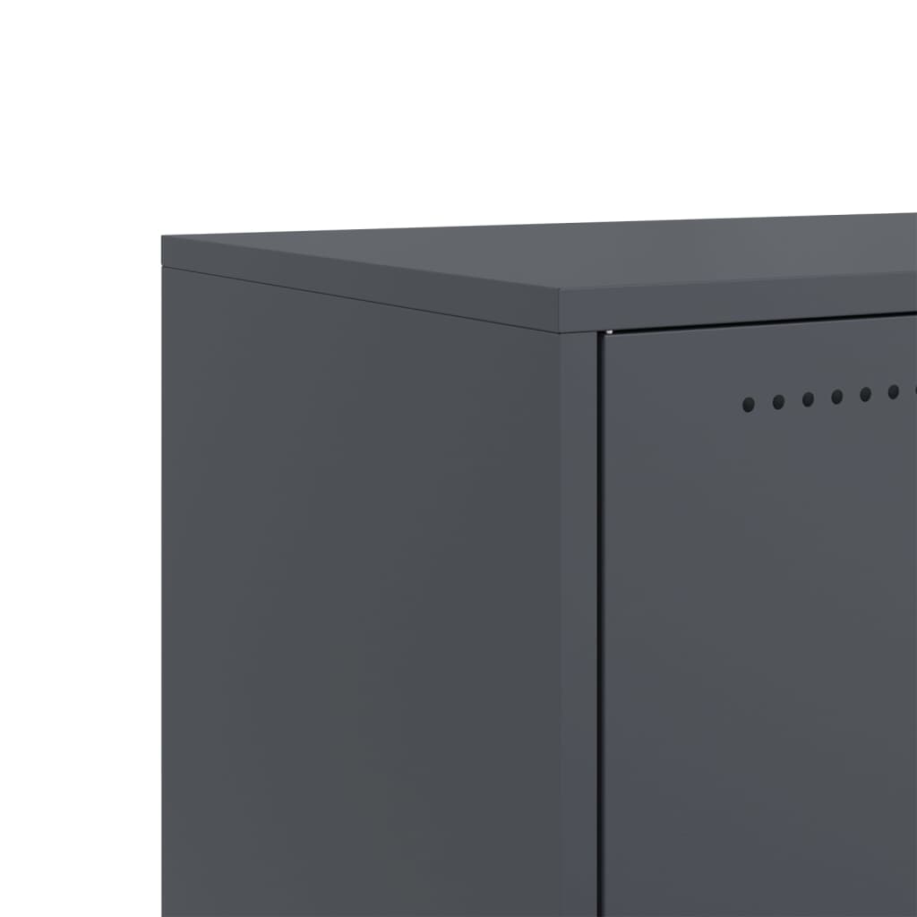 Meuble TV industriel en acier avec rangement intégré-La-Fabrique-Industrielle
